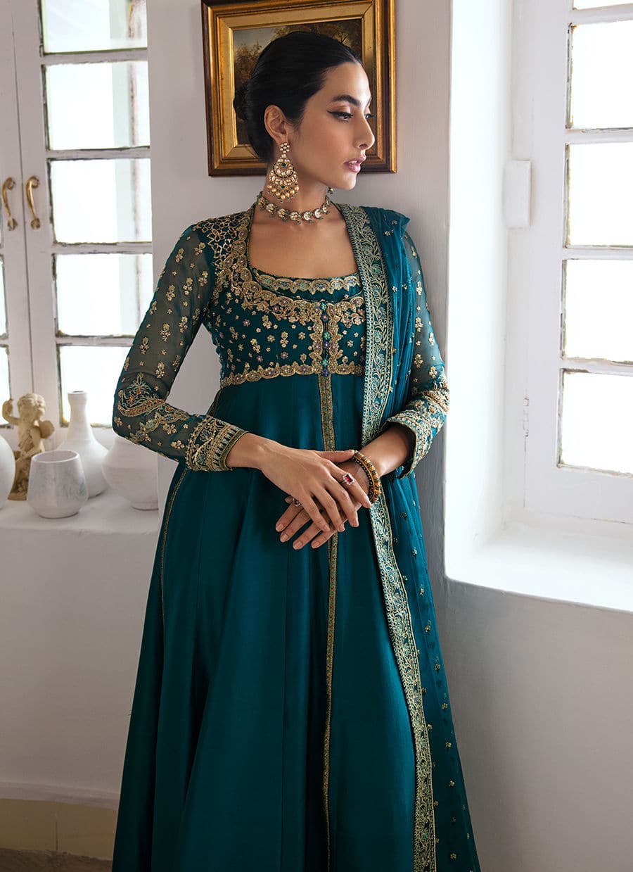 Farah Talib Aziz | Mayna Festive Luxe | AFRA TEAL -  Farah Talib Aziz Bridal - Original Designer Dress - House of Maryam