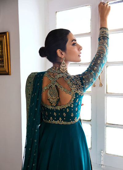 Farah Talib Aziz | Mayna Festive Luxe | AFRA TEAL -  Farah Talib Aziz Bridal - Original Designer Dress - House of Maryam