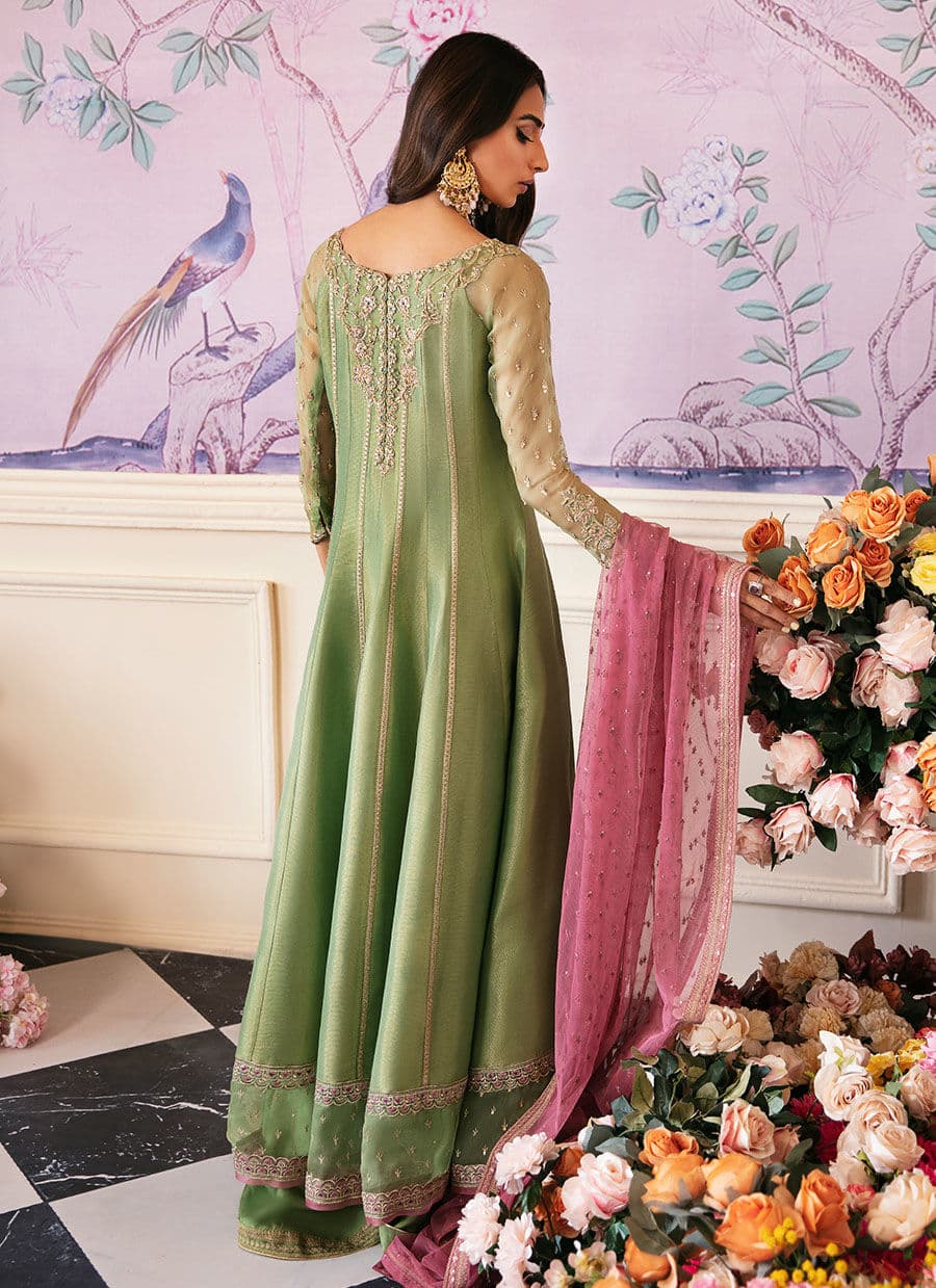 Farah Talib Aziz | Mayna Festive Luxe | ANISA APPLE GREEN by Designer Farah Talib Aziz - House of Maryam - Pakistani Designer Ethnic Wear in {{ shop.shopifyCountryName }}