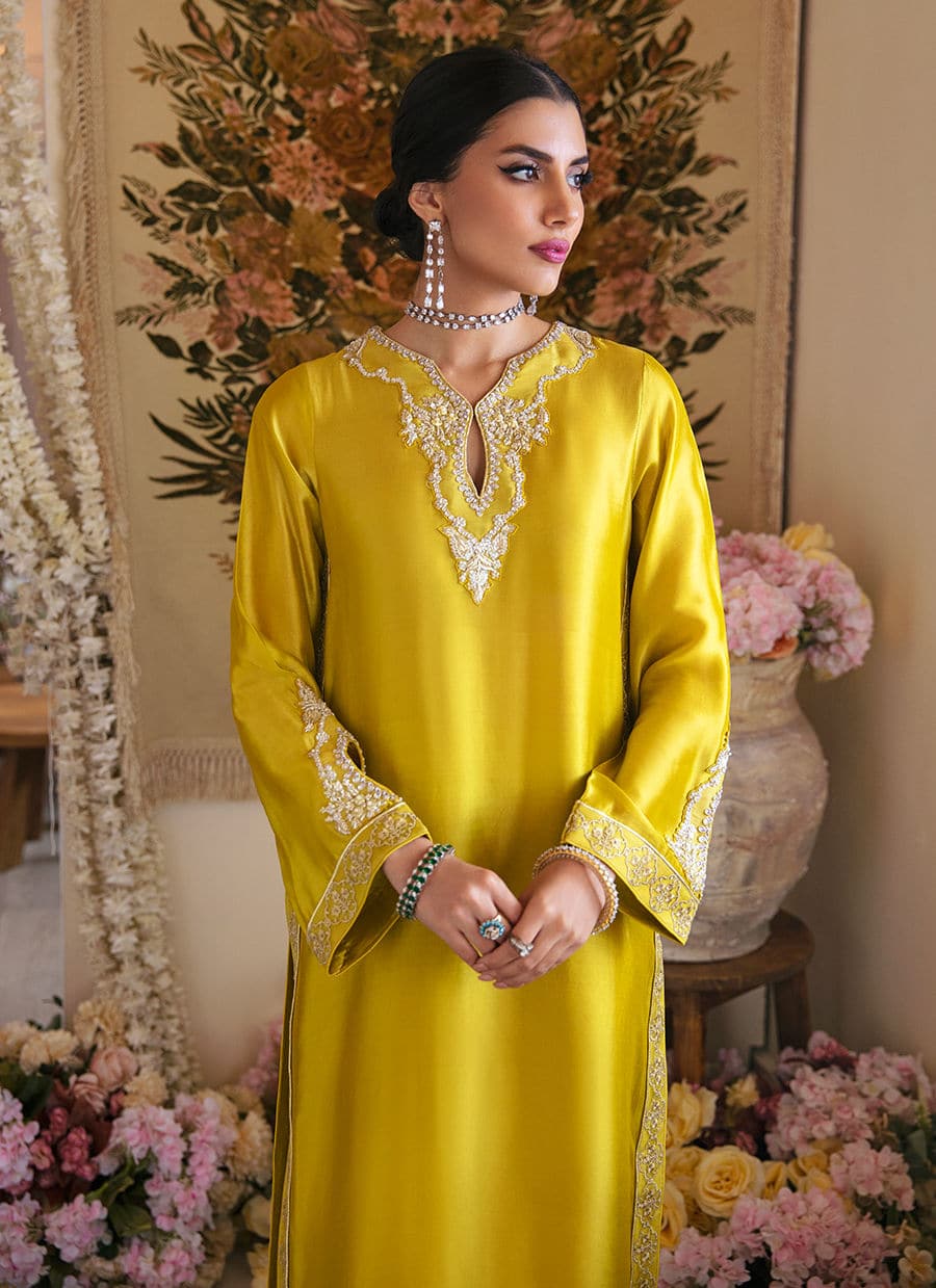 Farah Talib Aziz | Mayna Festive Luxe | Veesta Lime -  Farah Talib Aziz Bridal - Original Designer Dress - House of Maryam