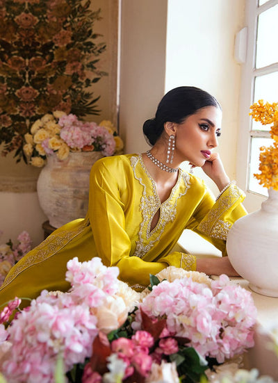 Farah Talib Aziz | Mayna Festive Luxe | Veesta Lime -  Farah Talib Aziz Bridal - Original Designer Dress - House of Maryam