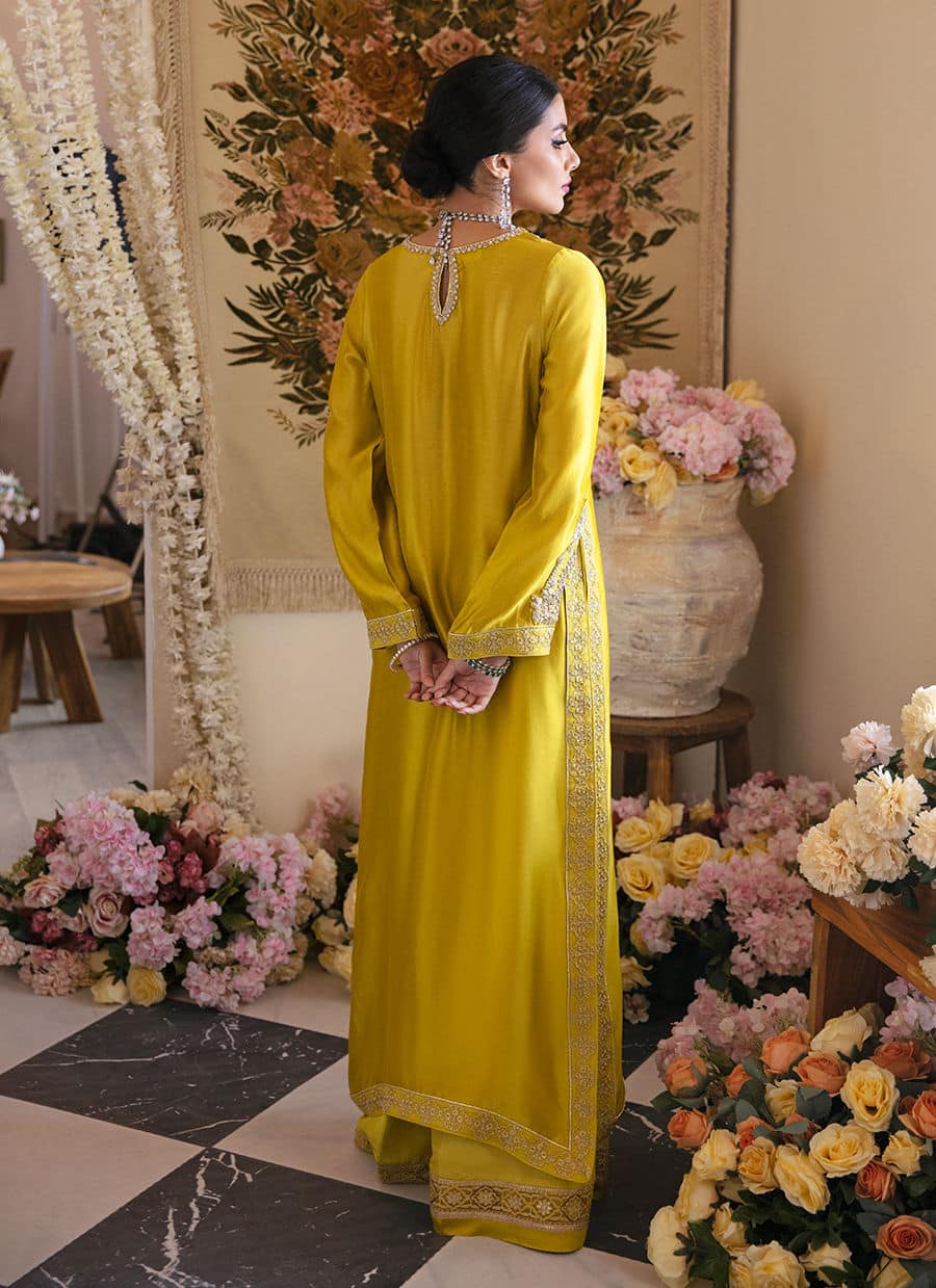 Farah Talib Aziz | Mayna Festive Luxe | Veesta Lime -  Farah Talib Aziz Bridal - Original Designer Dress - House of Maryam