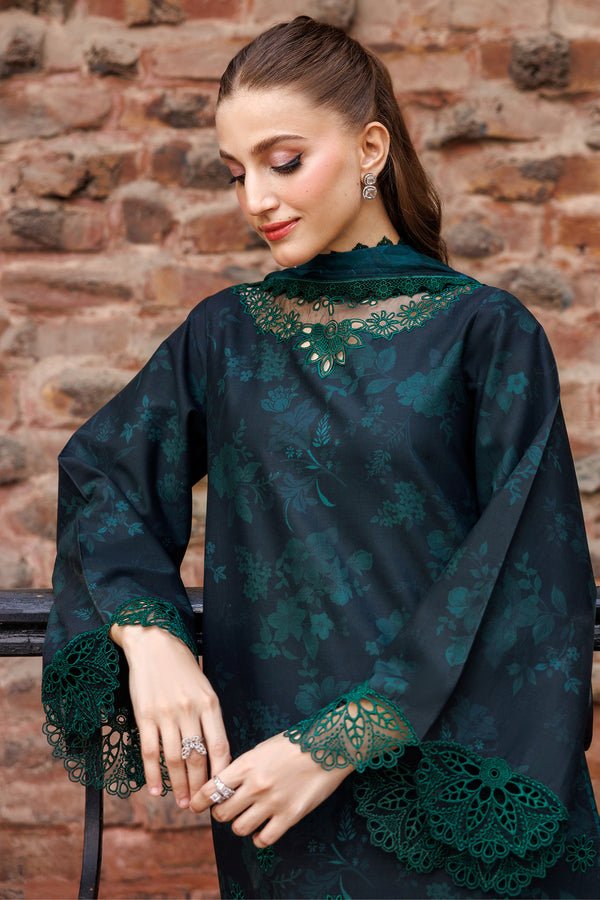 Farasha | Seraya Lawn 25 | Periveil-Brand:Farasha-Type:Ladies Clothes-Midnight Blue-Lawn-House of Maryam- Buy in UK, USA