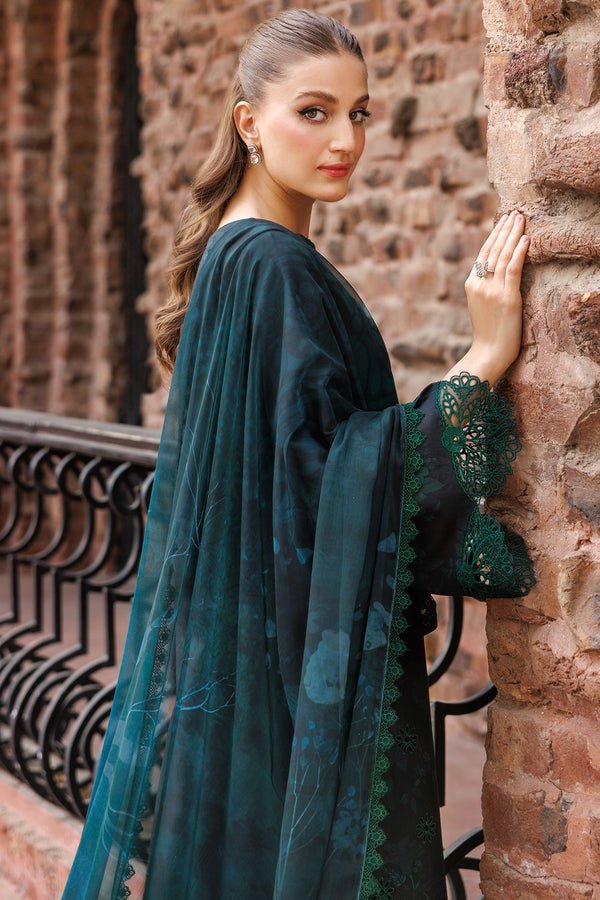 Farasha | Seraya Lawn 25 | Periveil-Brand:Farasha-Type:Ladies Clothes-Midnight Blue-Lawn-House of Maryam- Buy in UK, USA