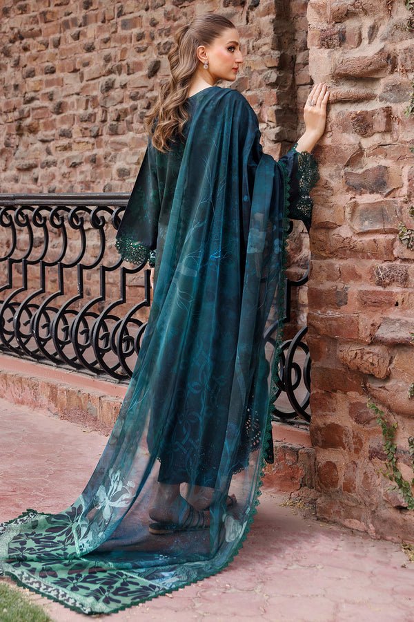 Farasha | Seraya Lawn 25 | Periveil-Brand:Farasha-Type:Ladies Clothes-Midnight Blue-Lawn-House of Maryam- Buy in UK, USA