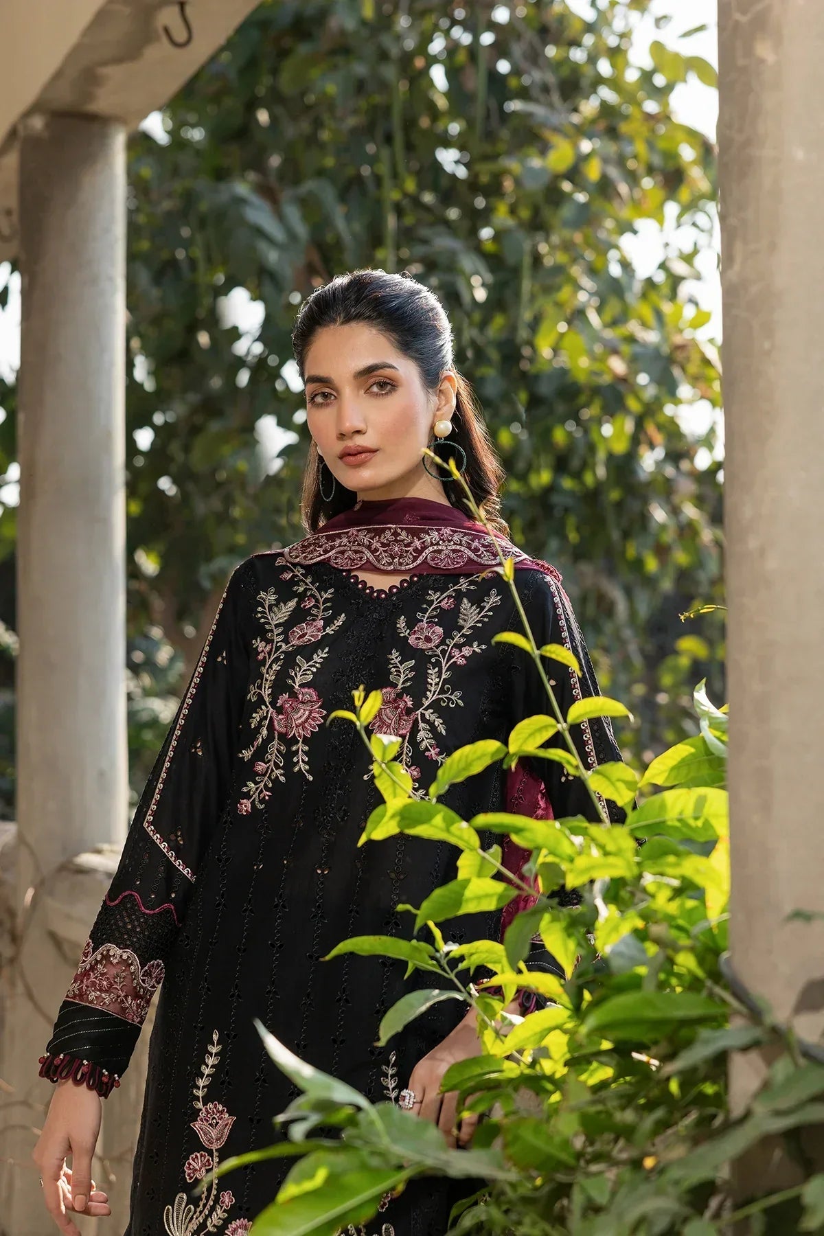 Farasha | Bahaar Embroidered Lawn | Twilight Bloom -  Farasha Luxury - Original Designer Dress - House of Maryam