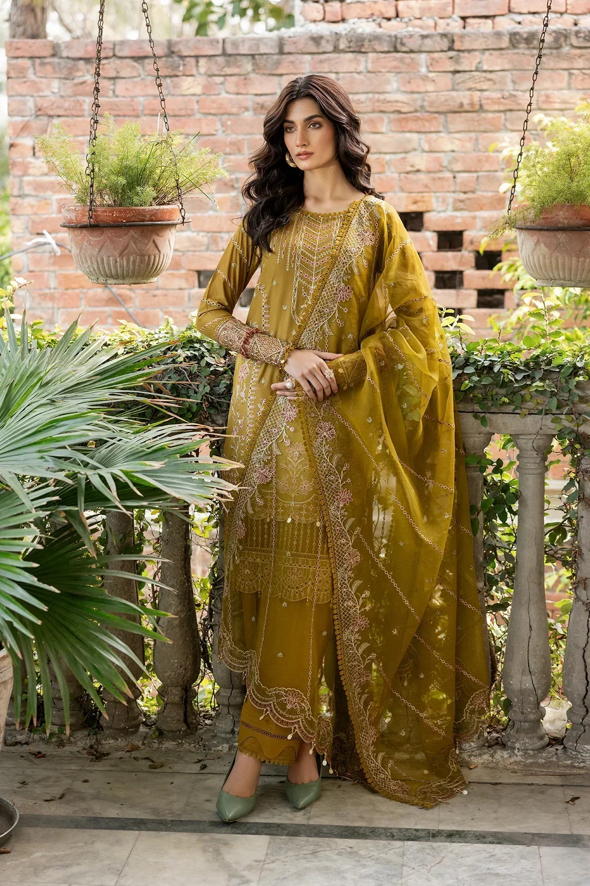 Farasha | Bahaar Embroidered Lawn | Summer Bloom -  Farasha Luxury - Original Designer Dress - House of Maryam