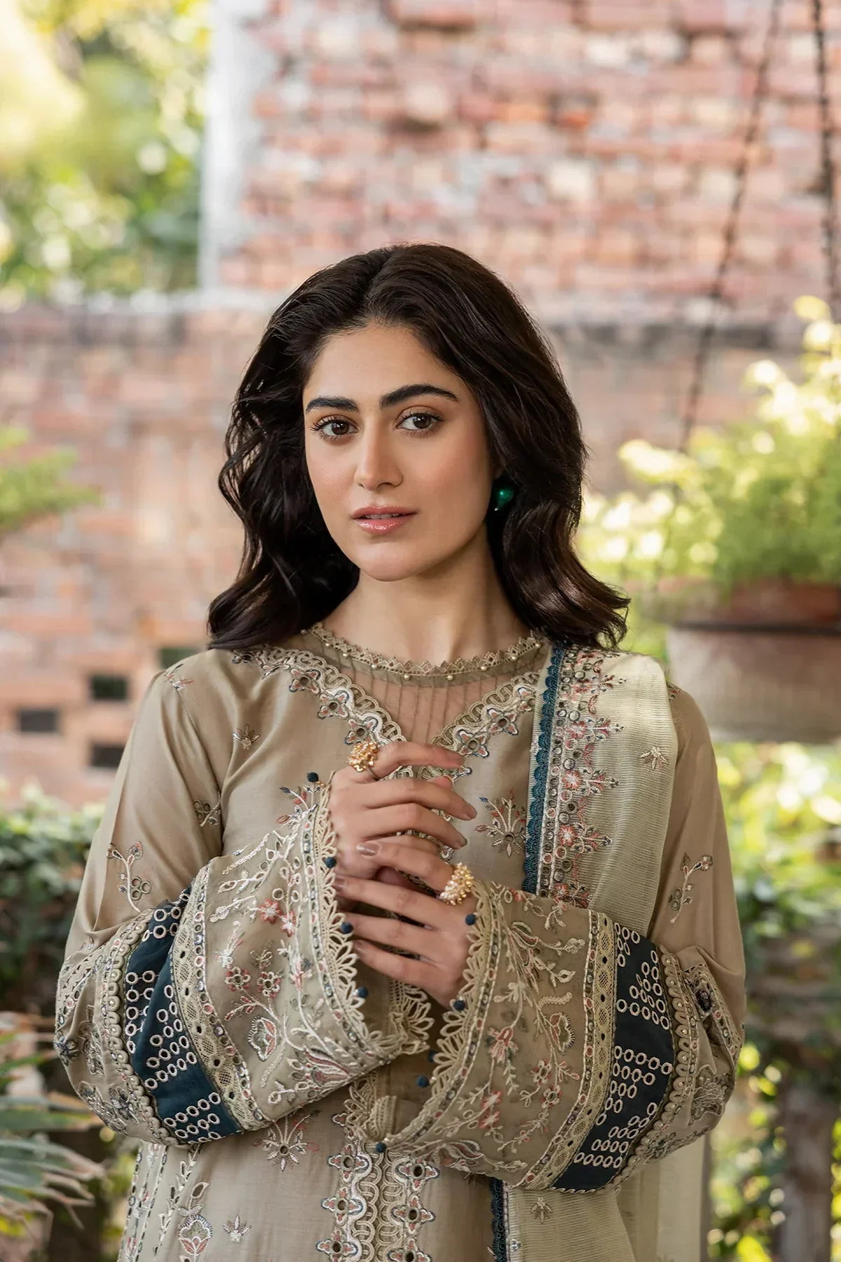 Farasha | Bahaar Embroidered Lawn | Whimsical Sage -  Farasha Luxury - Original Designer Dress - House of Maryam