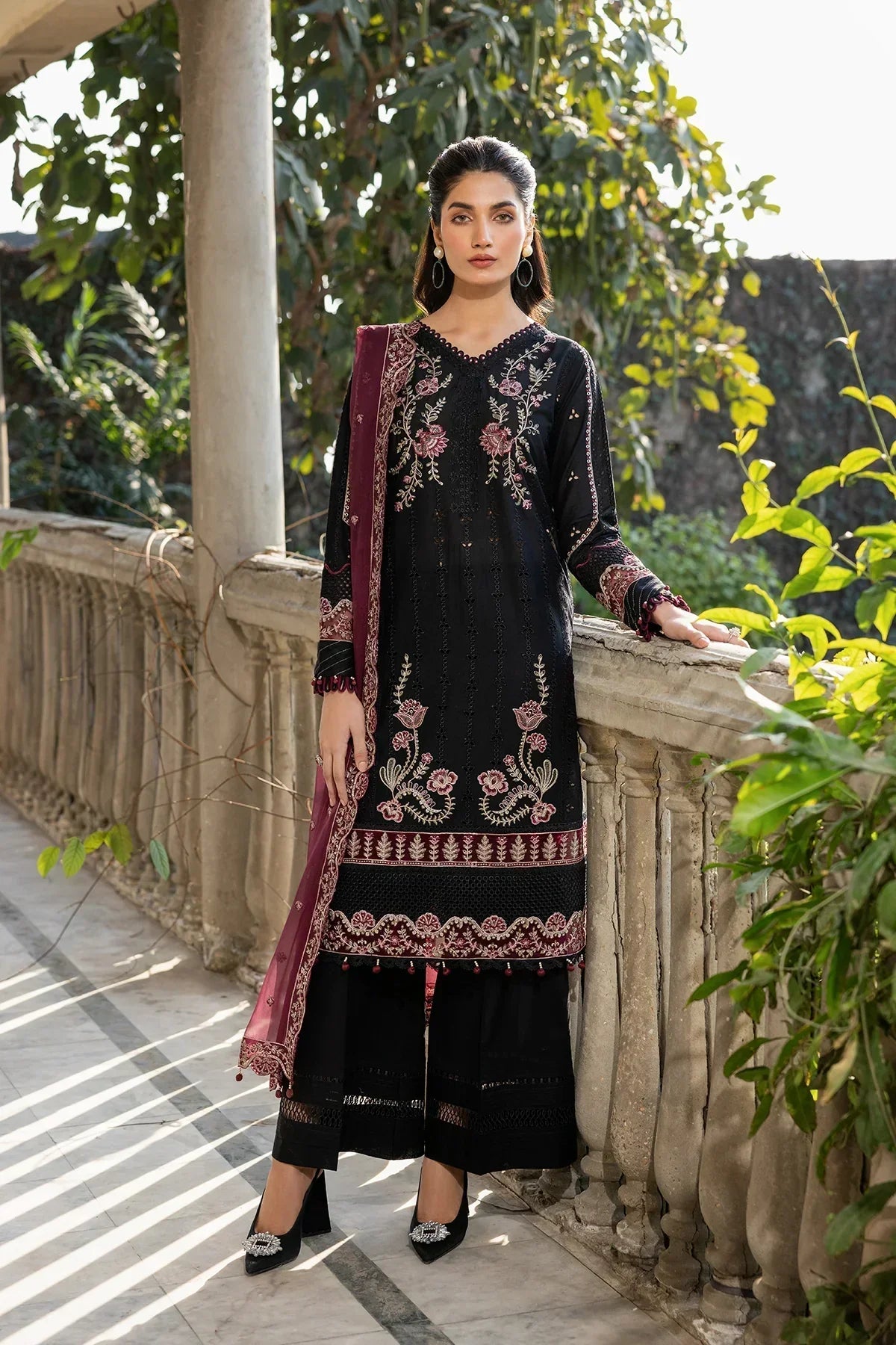 Farasha | Bahaar Embroidered Lawn | Twilight Bloom