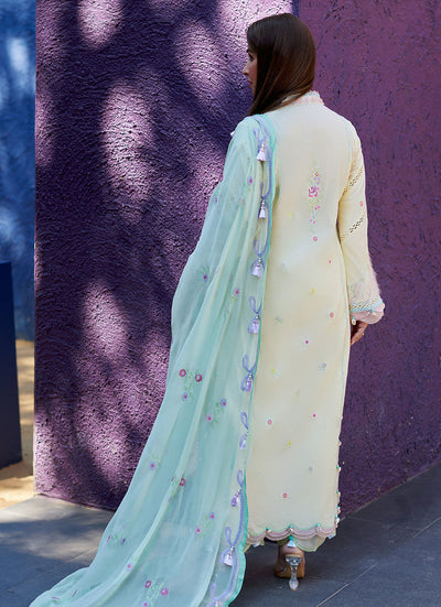 Farah Talib Aziz | Suay Lawn 24 | VAIA YELLOW -  Farah Talib Aziz Luxury - Original Designer Dress - House of Maryam