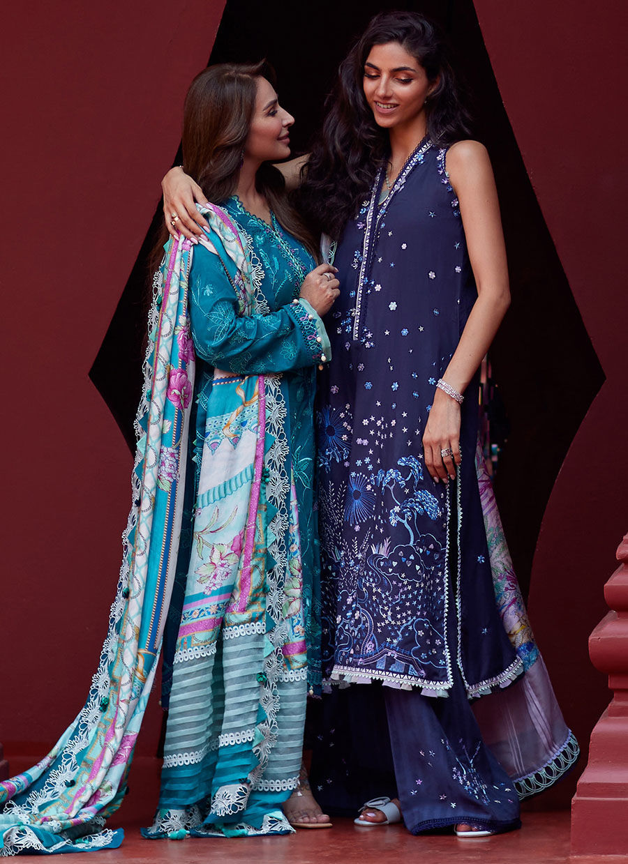 Farah Talib Aziz | Suay Lawn 24 | MOANNA TEAL -  Farah Talib Aziz Luxury - Original Designer Dress - House of Maryam
