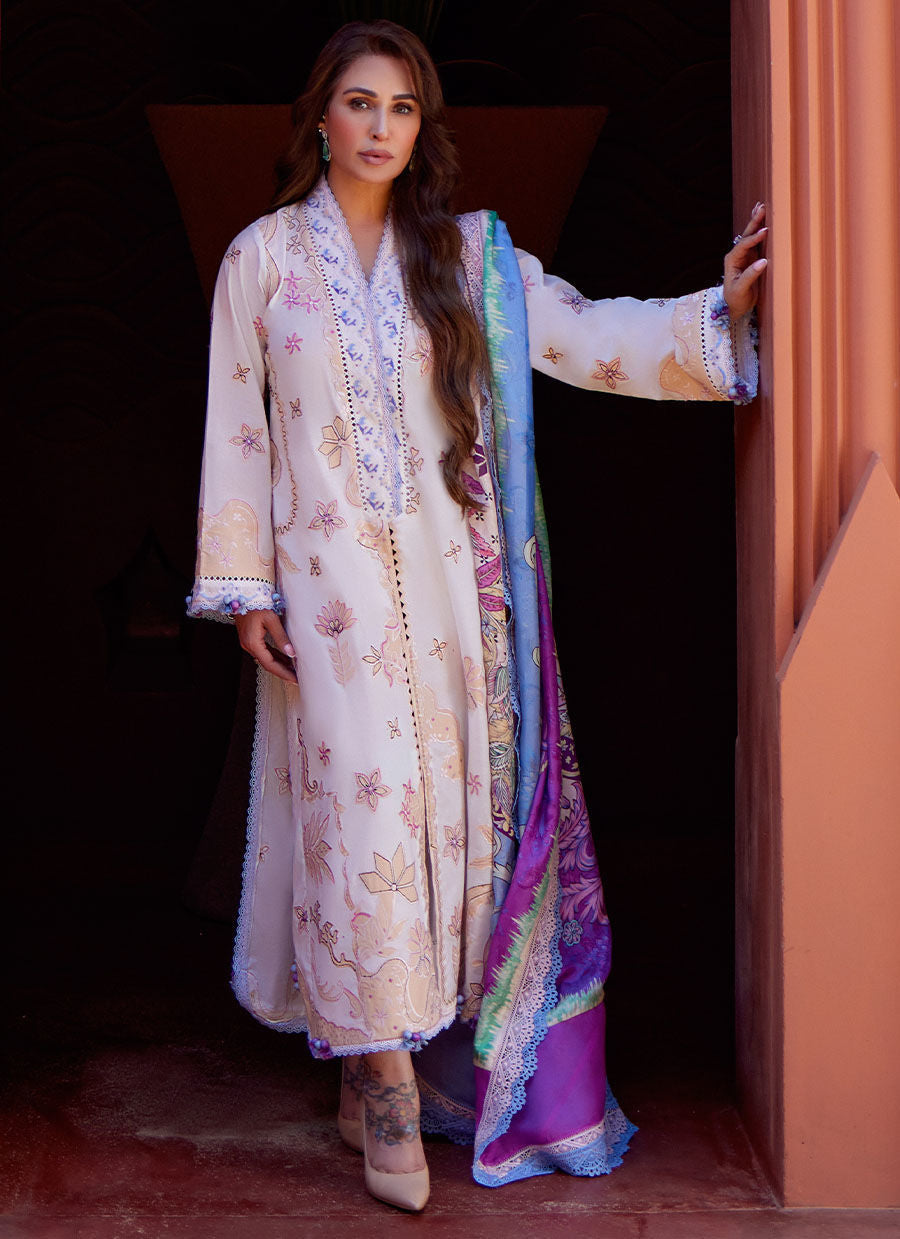 Farah Talib Aziz | Suay Lawn 24 | MIWA IVORY -  Farah Talib Aziz Luxury - Original Designer Dress - House of Maryam