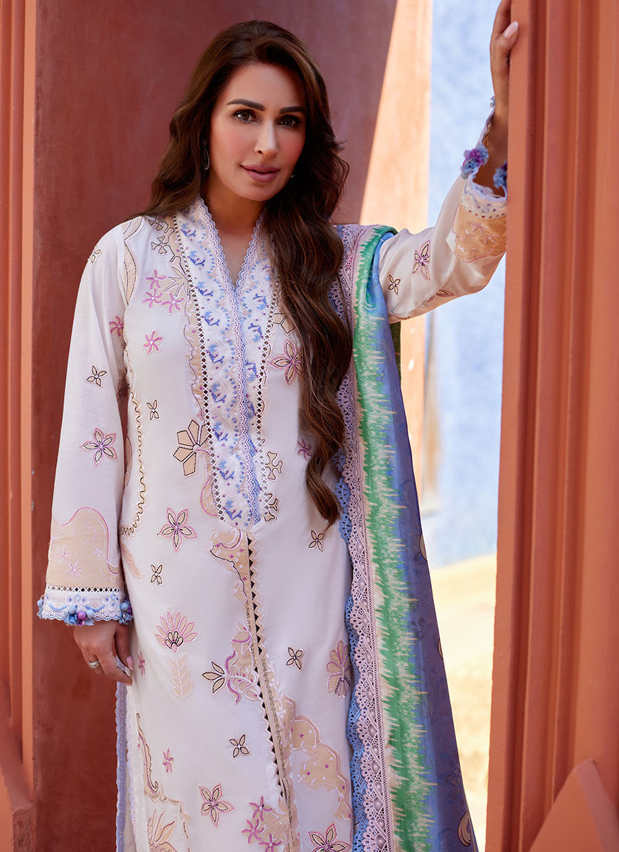 Farah Talib Aziz | Suay Lawn 24 | MIWA IVORY -  Farah Talib Aziz Luxury - Original Designer Dress - House of Maryam