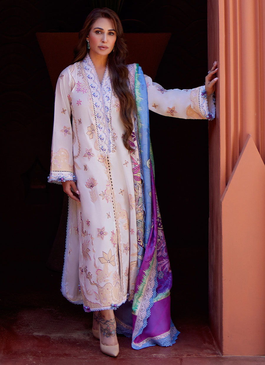 Farah Talib Aziz | Suay Lawn 24 | MIWA IVORY -  Farah Talib Aziz Luxury - Original Designer Dress - House of Maryam