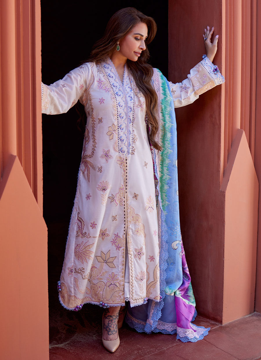 Farah Talib Aziz | Suay Lawn 24 | MIWA IVORY -  Farah Talib Aziz Luxury - Original Designer Dress - House of Maryam