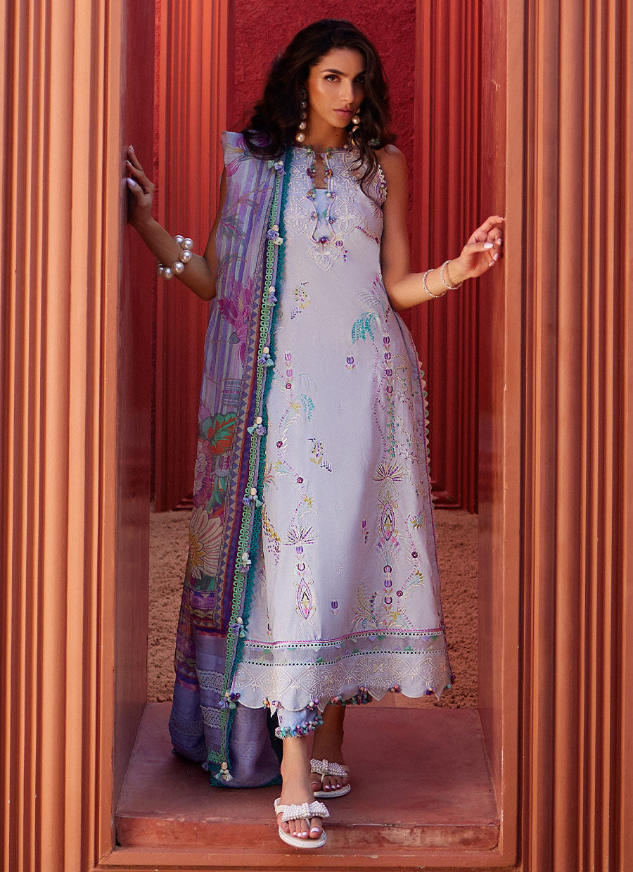 Farah Talib Aziz | Suay Lawn 24 | CALLISTA WEDGEWOOD by Designer Farah Talib Aziz - House of Maryam - Pakistani Designer Ethnic Wear in {{ shop.shopifyCountryName }}