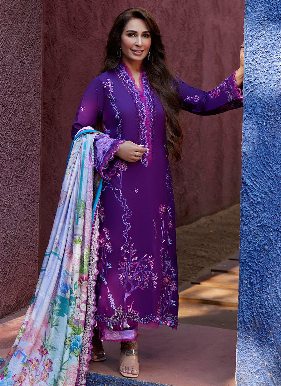 Farah Talib Aziz | Suay Lawn 24 | YURI PURPLE -  Farah Talib Aziz Luxury - Original Designer Dress - House of Maryam