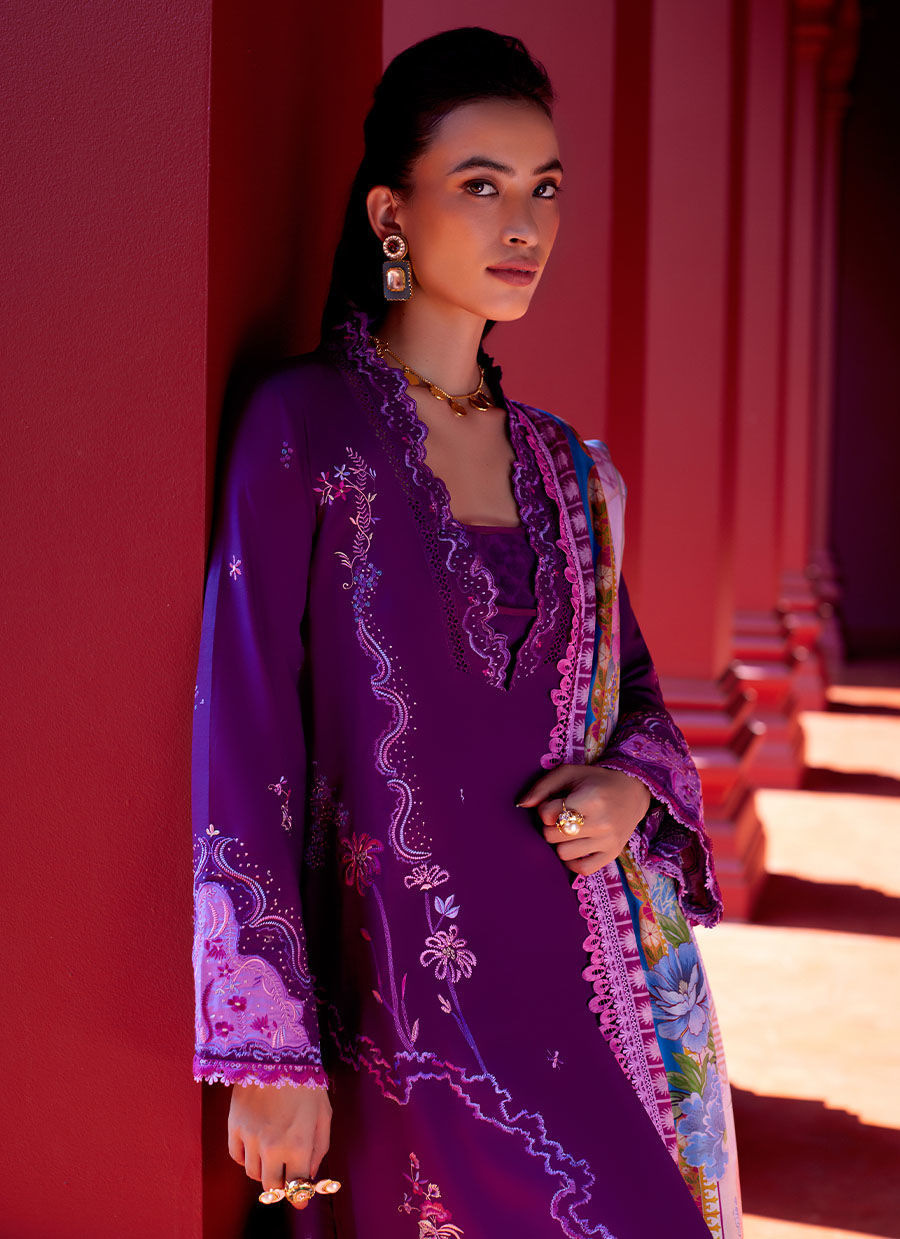 Farah Talib Aziz | Suay Lawn 24 | YURI PURPLE -  Farah Talib Aziz Luxury - Original Designer Dress - House of Maryam