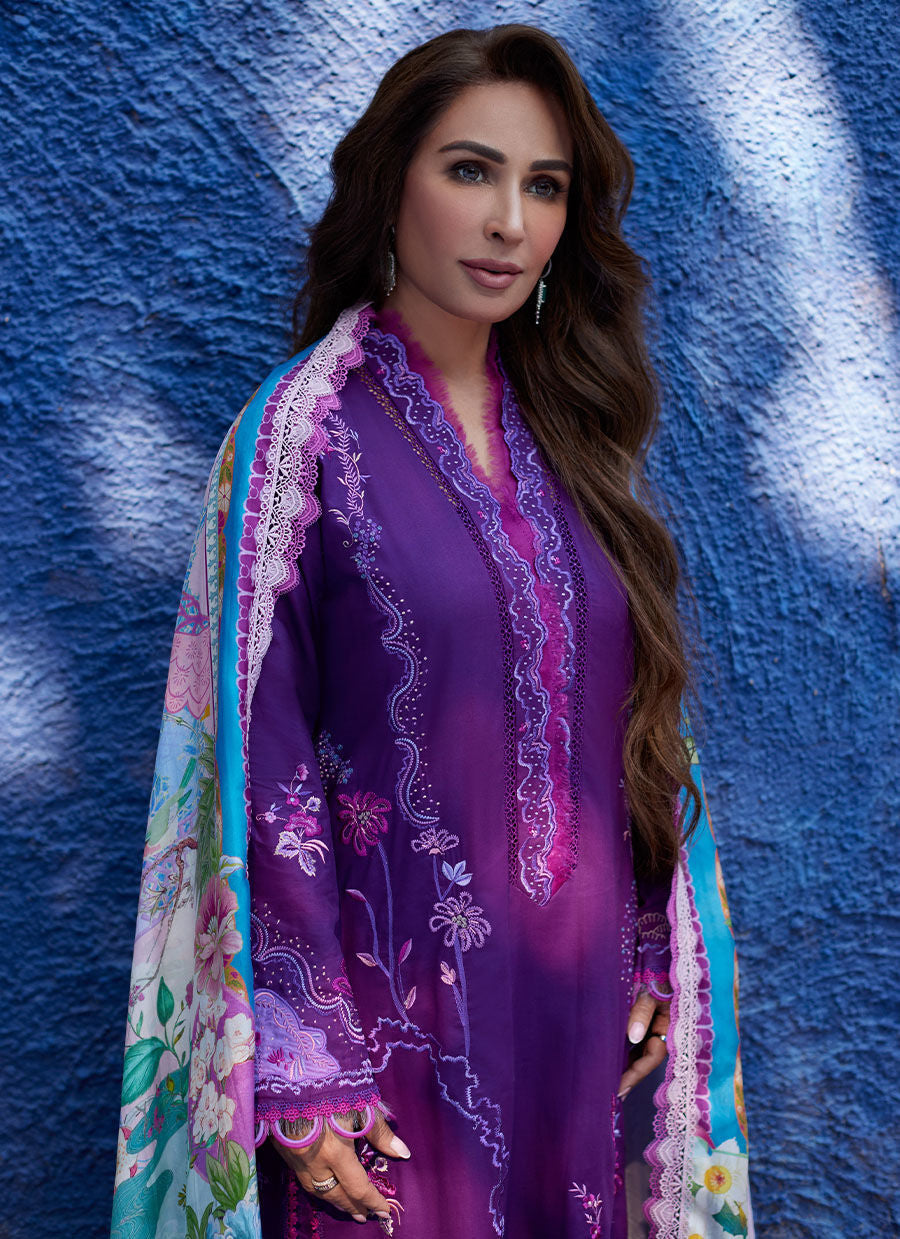 Farah Talib Aziz | Suay Lawn 24 | YURI PURPLE -  Farah Talib Aziz Luxury - Original Designer Dress - House of Maryam