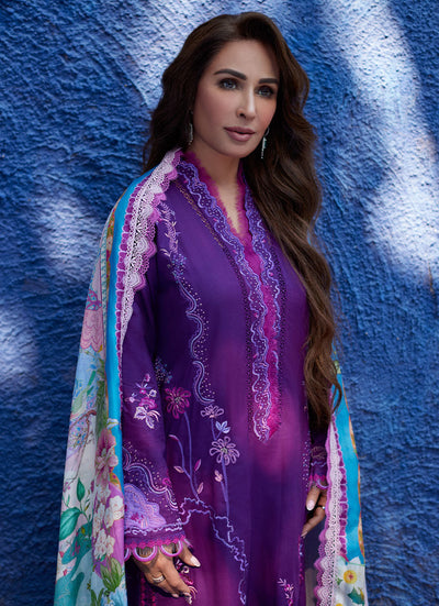 Farah Talib Aziz | Suay Lawn 24 | YURI PURPLE -  Farah Talib Aziz Luxury - Original Designer Dress - House of Maryam