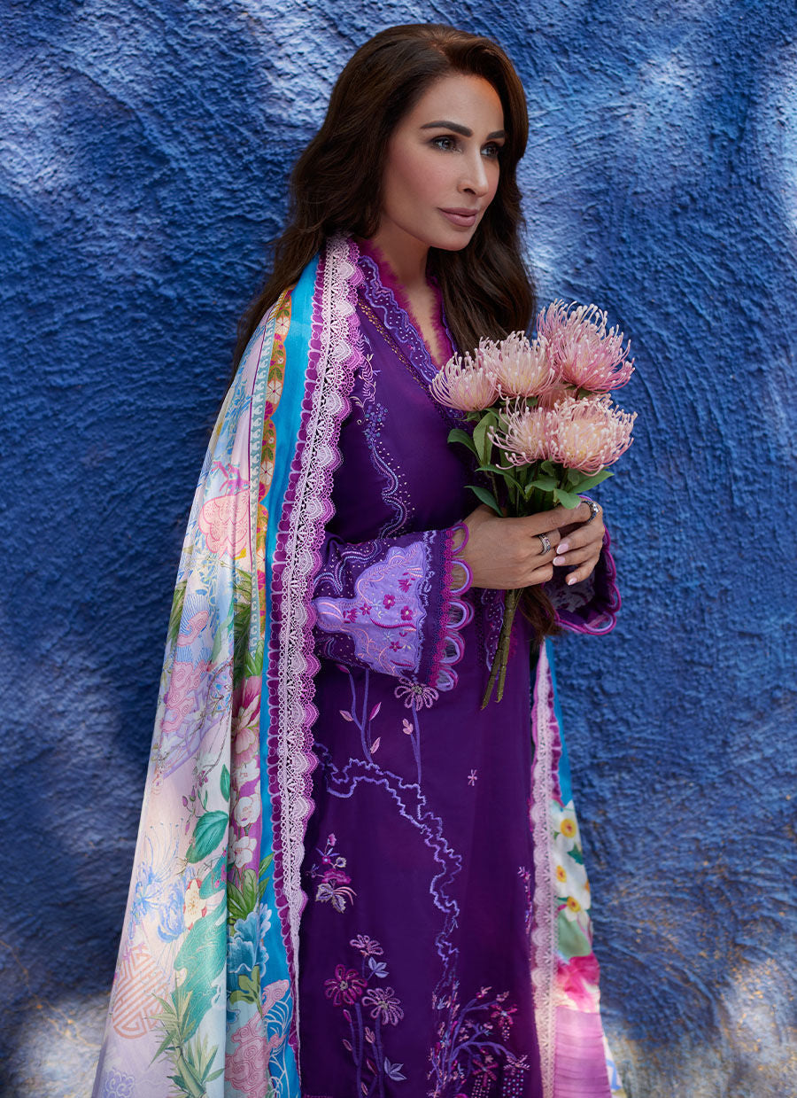 Farah Talib Aziz | Suay Lawn 24 | YURI PURPLE -  Farah Talib Aziz Luxury - Original Designer Dress - House of Maryam