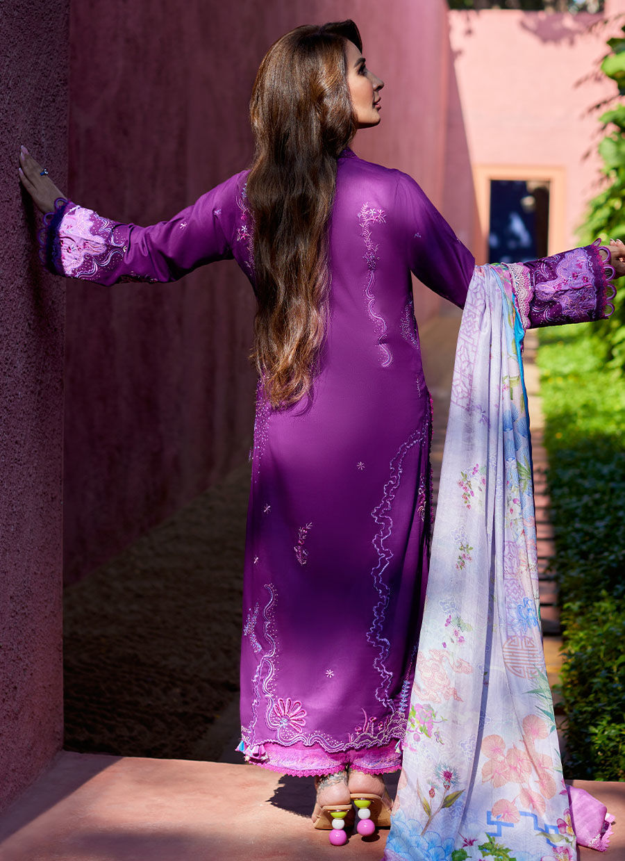 Farah Talib Aziz | Suay Lawn 24 | YURI PURPLE -  Farah Talib Aziz Luxury - Original Designer Dress - House of Maryam