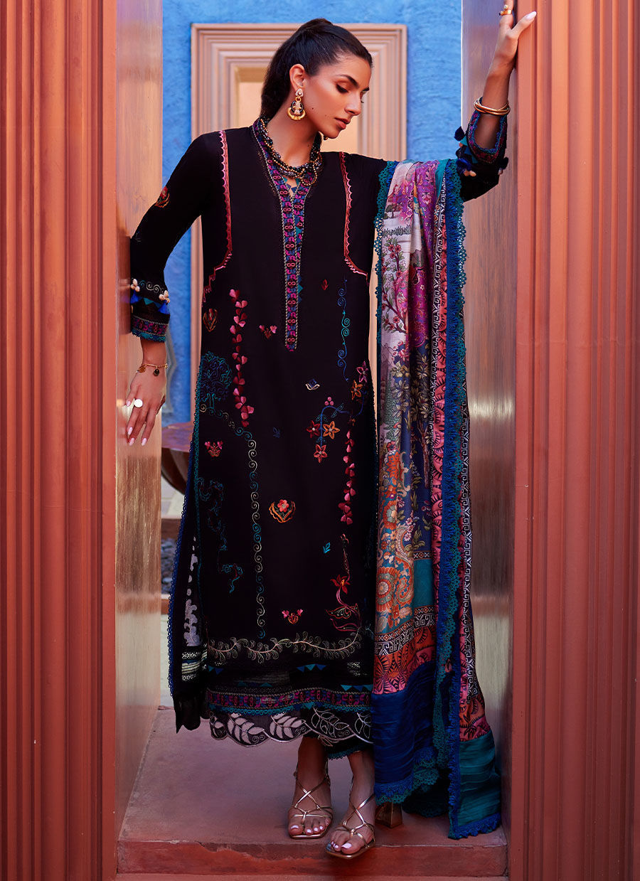 Farah Talib Aziz | Suay Lawn 24 | ILARIA BLACK -  Farah Talib Aziz Luxury - Original Designer Dress - House of Maryam