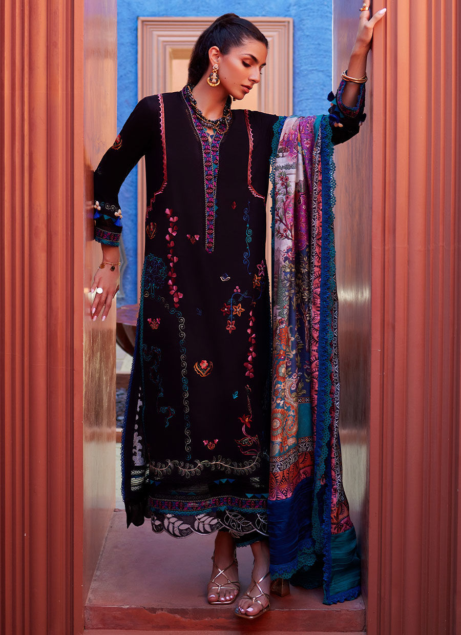 Farah Talib Aziz | Suay Lawn 24 | ILARIA BLACK by Farah Talib Aziz - House of Maryam