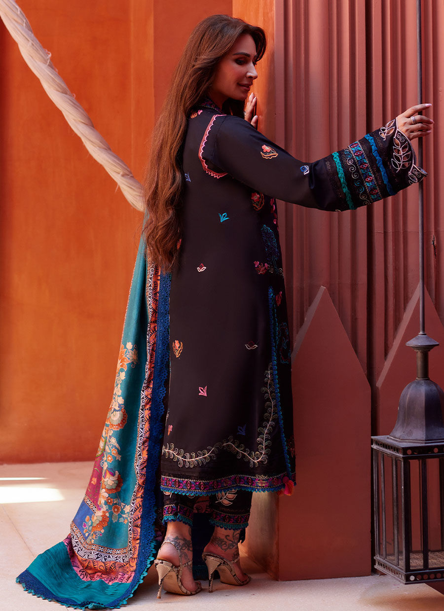 Farah Talib Aziz | Suay Lawn 24 | ILARIA BLACK by Designer Farah Talib Aziz - House of Maryam - Pakistani Designer Ethnic Wear in {{ shop.shopifyCountryName }}