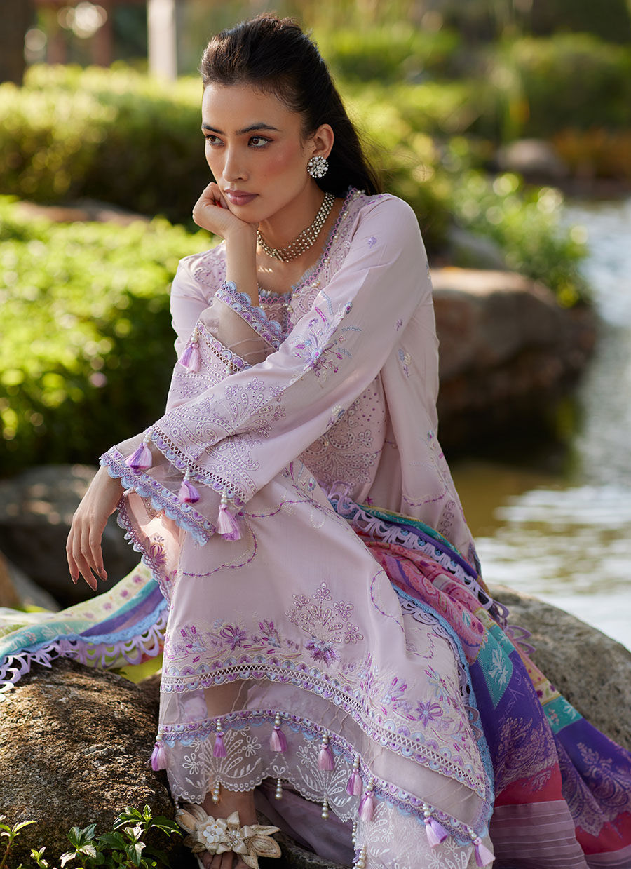 Farah Talib Aziz | Suay Lawn 24 | IZUMI PINK -  Farah Talib Aziz Luxury - Original Designer Dress - House of Maryam