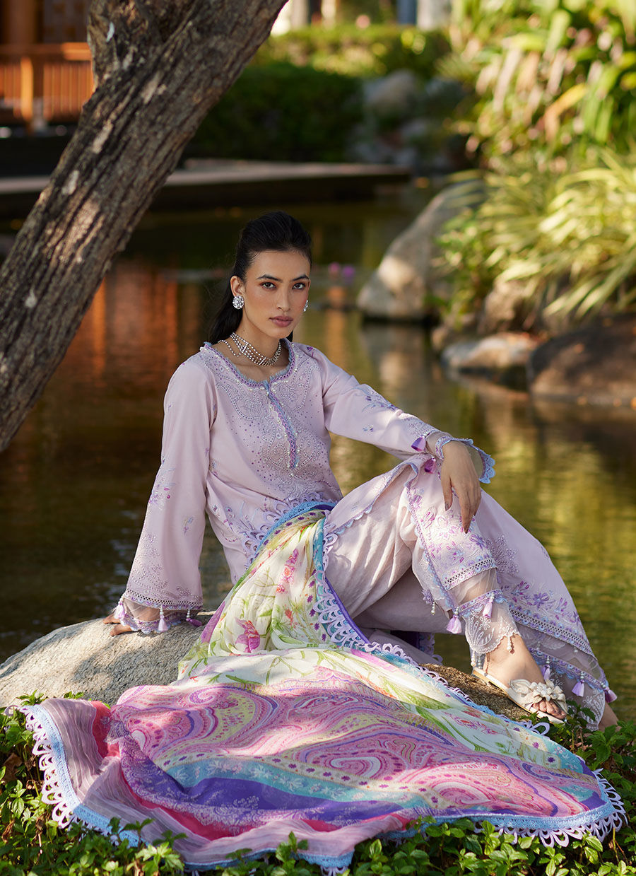 Farah Talib Aziz | Suay Lawn 24 | IZUMI PINK -  Farah Talib Aziz Luxury - Original Designer Dress - House of Maryam