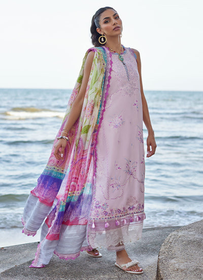 Farah Talib Aziz | Suay Lawn 24 | IZUMI PINK -  Farah Talib Aziz Luxury - Original Designer Dress - House of Maryam