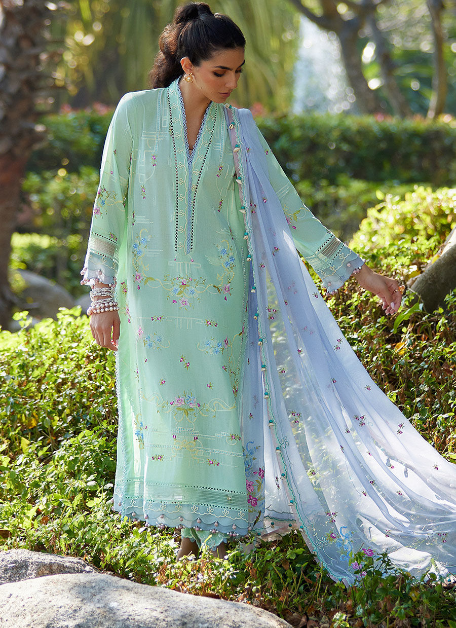 Farah Talib Aziz | Suay Lawn 24 | MISORA MINT by Designer Farah Talib Aziz - House of Maryam - Pakistani Designer Ethnic Wear in {{ shop.shopifyCountryName }}