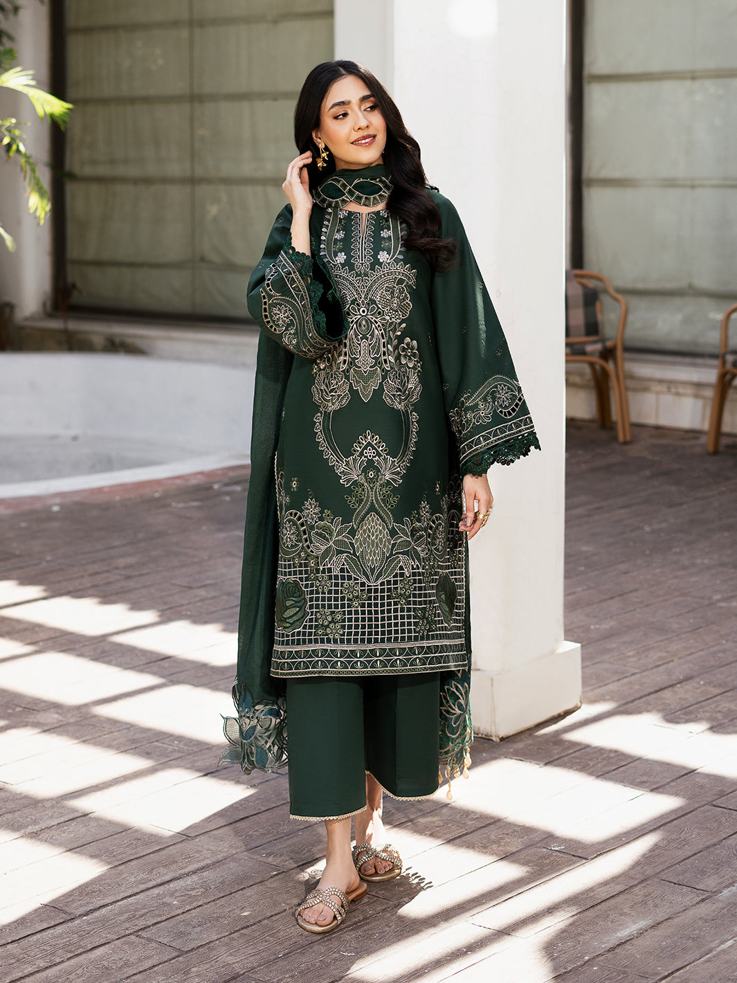 Izel | Mahveen Festive Lawn 25 | FATIN -  Izel Ladies Clothes - Original Designer Dress - House of Maryam