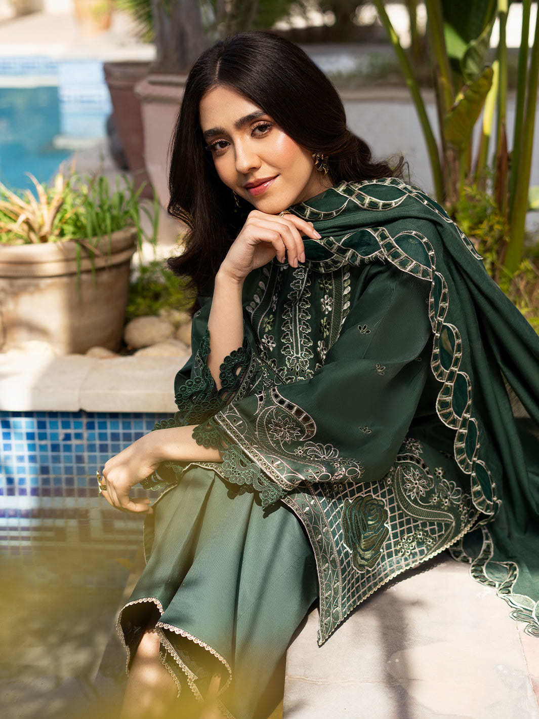 Izel | Mahveen Festive Lawn 25 | FATIN -  Izel Ladies Clothes - Original Designer Dress - House of Maryam