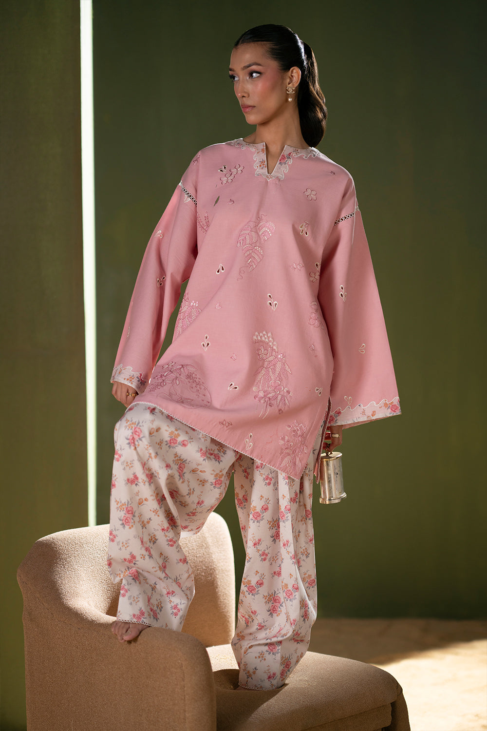 Saira Rizwan | Joolie Co ords | JOOLIE PINK - JBP25-08 -  Saira Rizwan Ladies Clothes - Original Designer Dress - House of Maryam