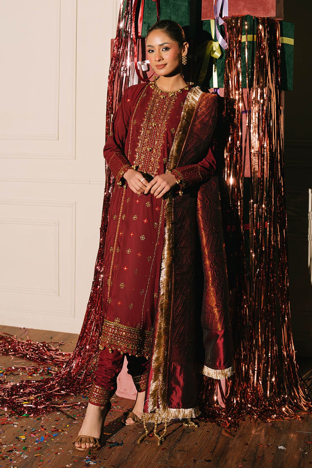 Gul Ahmed | Festive Eid 25 | FE-52075 -  Gul Ahmed Ladies Clothes - Original Designer Dress - House of Maryam