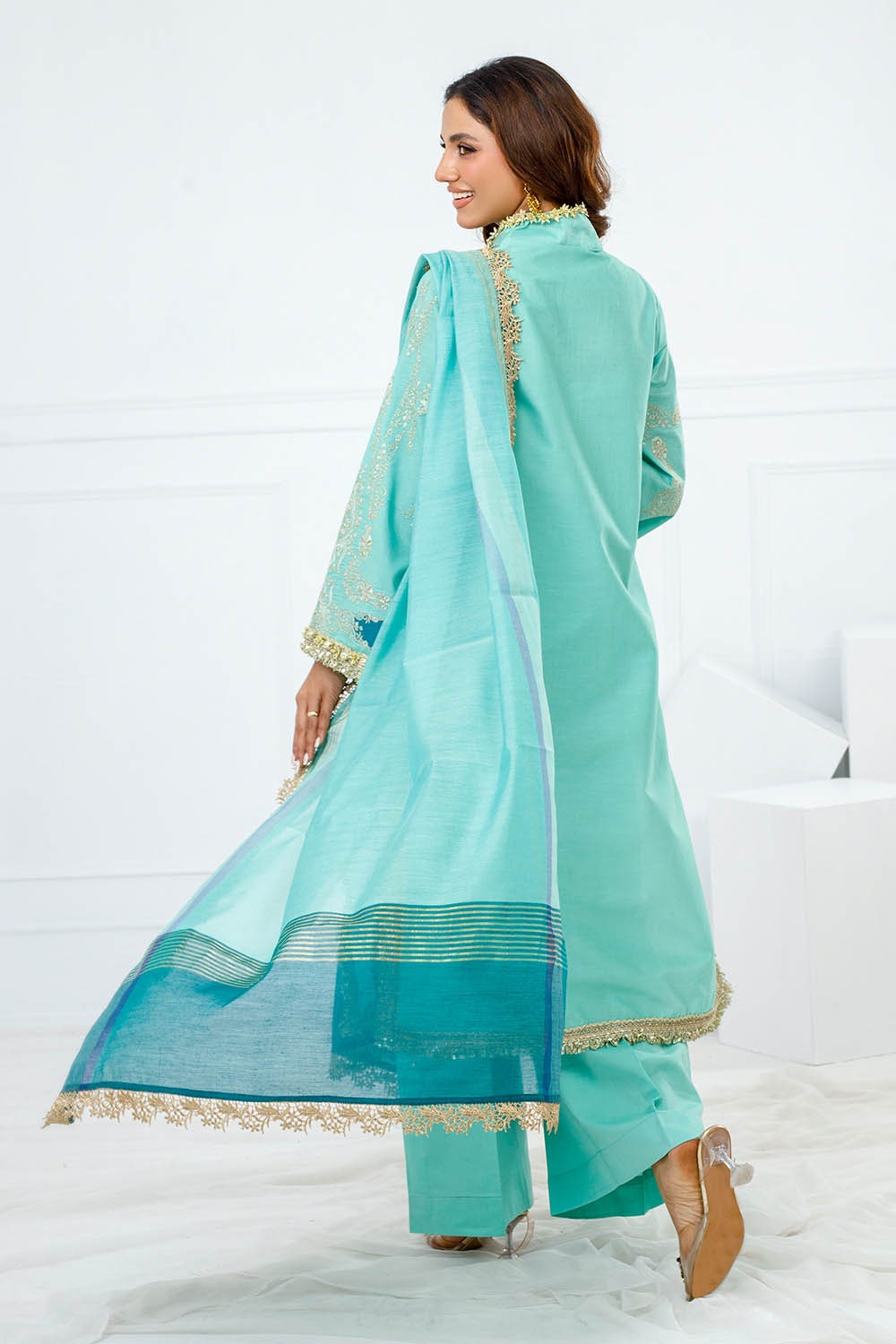 Gul Ahmed | Festive Eid 25 |  FE-52083 -  Gul Ahmed Ladies Clothes - Original Designer Dress - House of Maryam