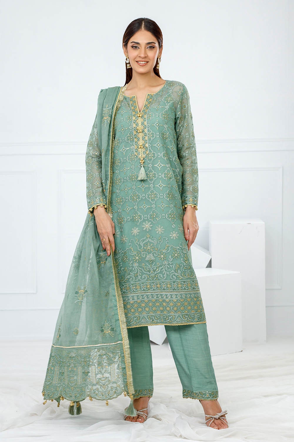 Gul Ahmed | Festive Eid 25 | FE-52088 -  Gul Ahmed Ladies Clothes - Original Designer Dress - House of Maryam
