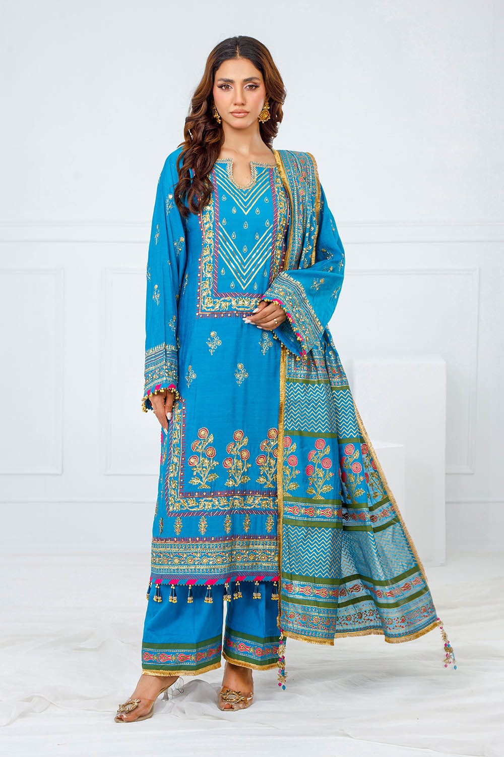 Gul Ahmed | Festive Eid 25 | FE-52094 -  Gul Ahmed Ladies Clothes - Original Designer Dress - House of Maryam