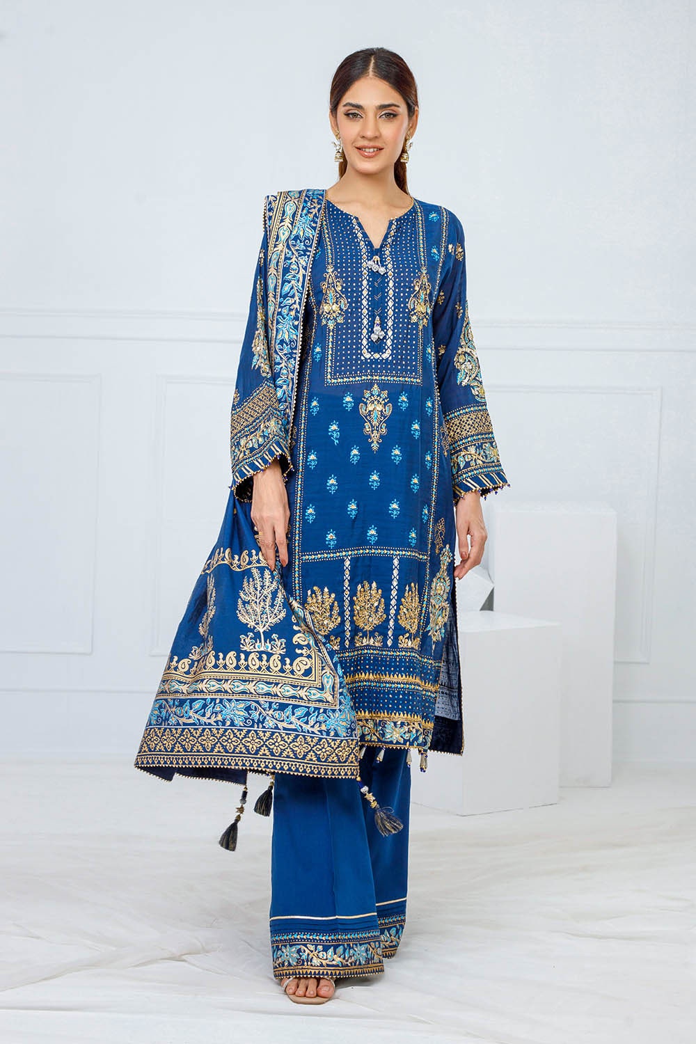 Gul Ahmed | Festive Eid 25 | FE-52095 -  Gul Ahmed Ladies Clothes - Original Designer Dress - House of Maryam