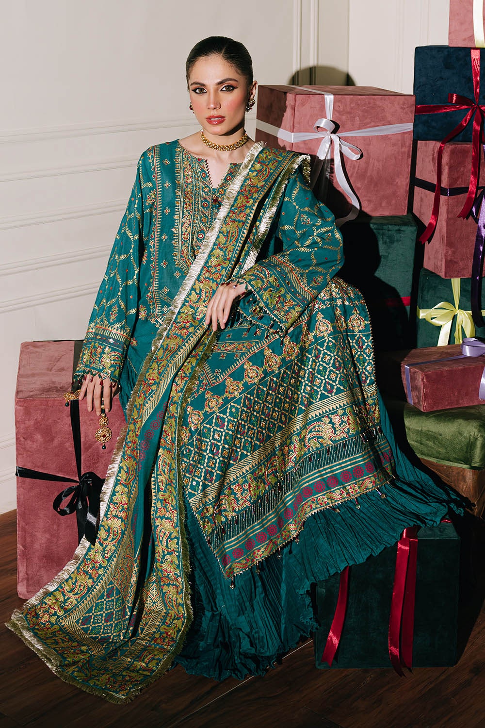 Gul Ahmed | Festive Eid 25 | FE-52096 -  Gul Ahmed Ladies Clothes - Original Designer Dress - House of Maryam