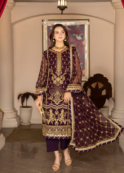 Strawberry | Rimjhim Chiffon Collection | FLS-RJ-004 -  Strawberry Formal - Original Designer Dress - House of Maryam
