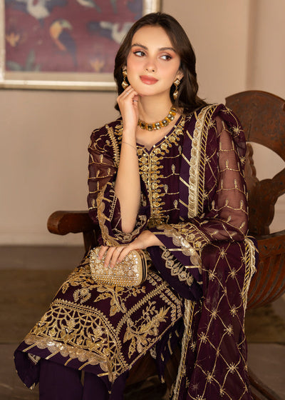 Strawberry | Rimjhim Chiffon Collection | FLS-RJ-004 -  Strawberry Formal - Original Designer Dress - House of Maryam