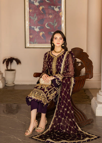 Strawberry | Rimjhim Chiffon Collection | FLS-RJ-004 -  Strawberry Formal - Original Designer Dress - House of Maryam