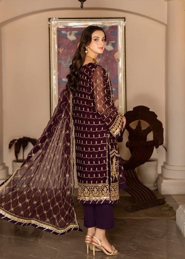 Strawberry | Rimjhim Chiffon Collection | FLS-RJ-004 -  Strawberry Formal - Original Designer Dress - House of Maryam