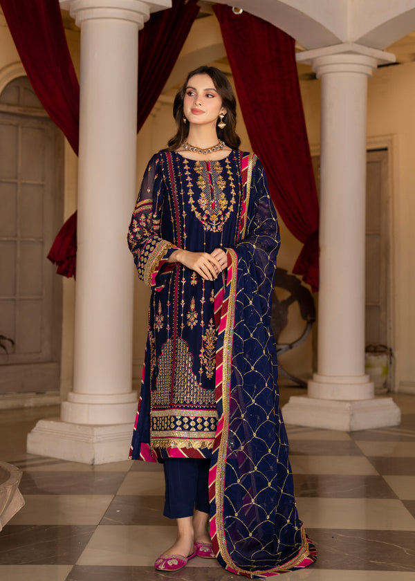 Strawberry | Rimjhim Chiffon Collection | FLS-RJ-005 by Designer Strawberry - House of Maryam - Pakistani Designer Ethnic Wear in {{ shop.shopifyCountryName }}