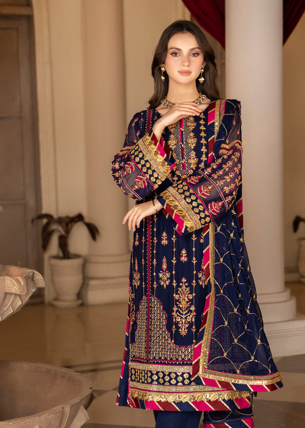 Strawberry | Rimjhim Chiffon Collection | FLS-RJ-005 -  Strawberry Formal - Original Designer Dress - House of Maryam
