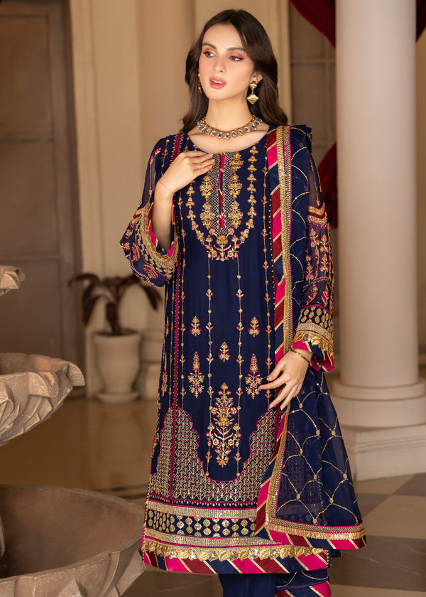 Strawberry | Rimjhim Chiffon Collection | FLS-RJ-005 by Designer Strawberry - House of Maryam - Pakistani Designer Ethnic Wear in {{ shop.shopifyCountryName }}