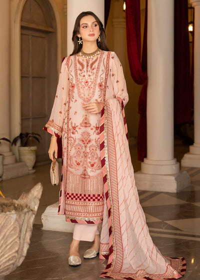 Strawberry | Rimjhim Chiffon Collection | FLS-RJ-006 -  Strawberry Formal - Original Designer Dress - House of Maryam